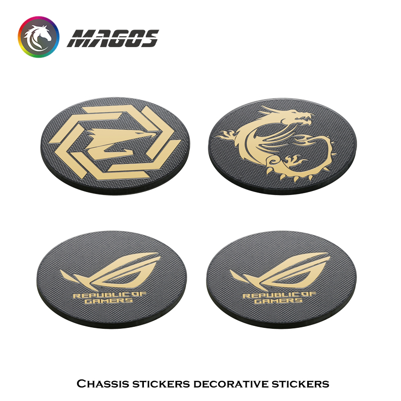 Video Gaming Accessories - Computer Case Fan Metal Sticker ROG
