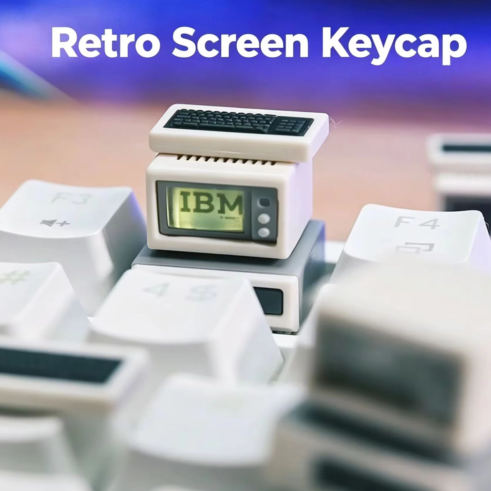 Video Gaming Accessories - Backlit Retro Computer Keycap Custom Computer