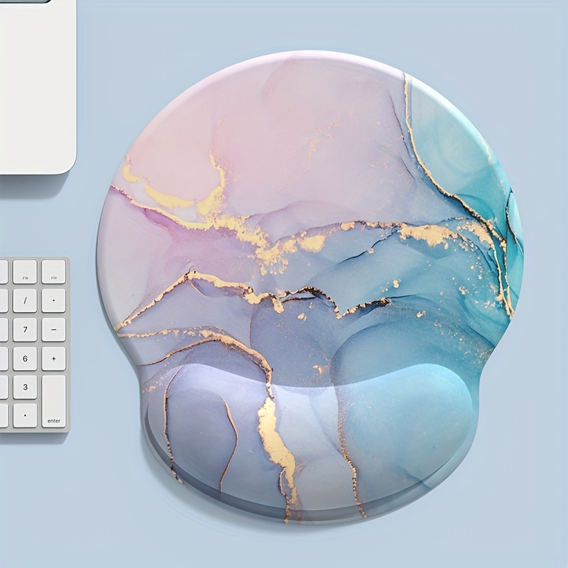 Powder Blue Gradient Marble Te - огляд і ціна Wrist Rest Ergonomic