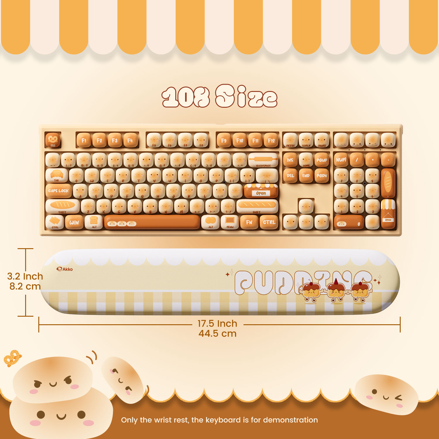Akko Pudding Buns Keyboard Wri - огляд і ціна Wrist Rest Ergonomic