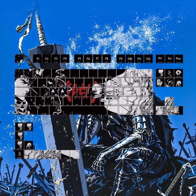 BERSERK Theme Anime Keycap 98  - огляд і ціна Gaming Accessories Tablet