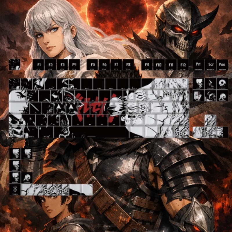 BERSERK Theme Anime Keycap 98  - огляд і ціна Gaming Accessories Tablet