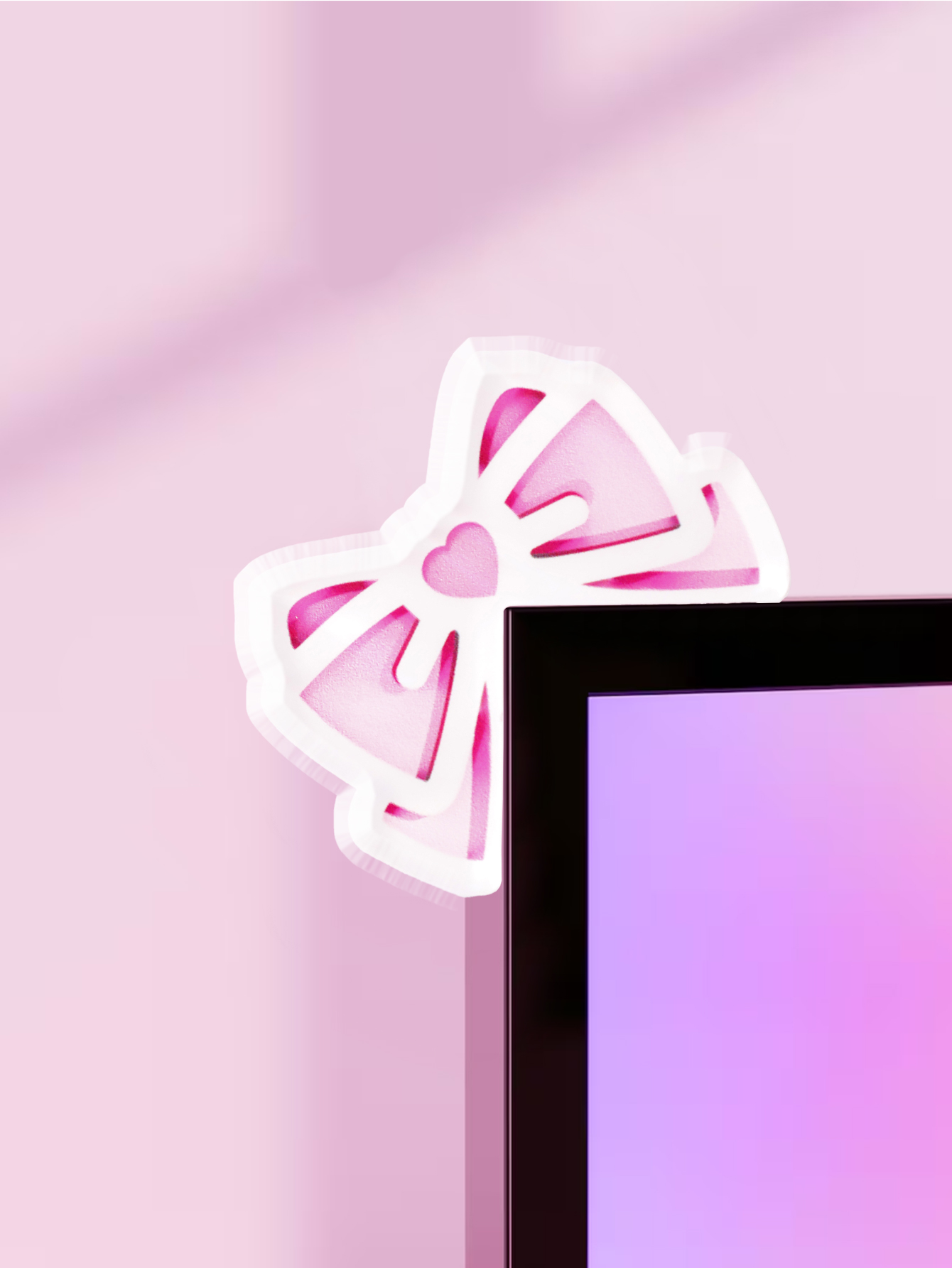 Kawaii Bow Monitor Decor Pink  - огляд і ціна Gaming Home Accessories
